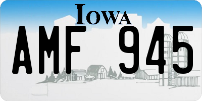 IA license plate AMF945