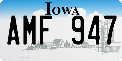 IA license plate AMF947