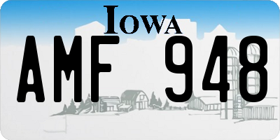 IA license plate AMF948