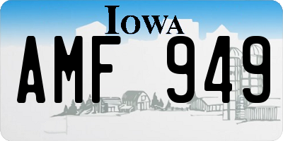 IA license plate AMF949