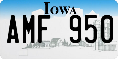 IA license plate AMF950