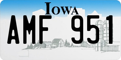 IA license plate AMF951