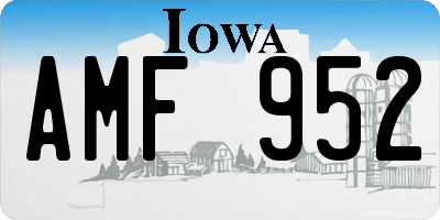IA license plate AMF952