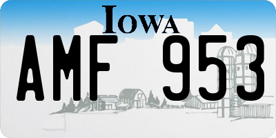 IA license plate AMF953