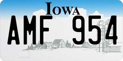 IA license plate AMF954