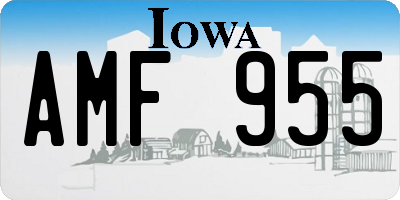 IA license plate AMF955
