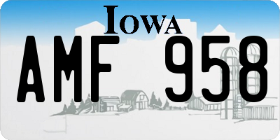IA license plate AMF958