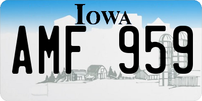 IA license plate AMF959