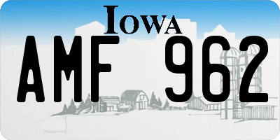 IA license plate AMF962