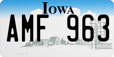 IA license plate AMF963