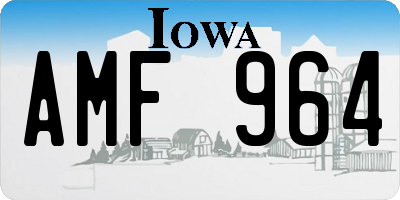 IA license plate AMF964