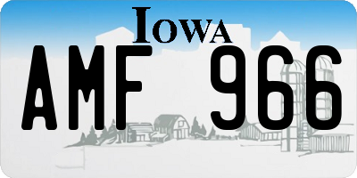 IA license plate AMF966