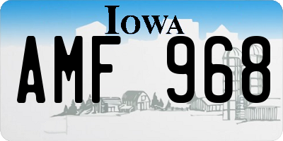 IA license plate AMF968
