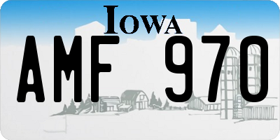 IA license plate AMF970