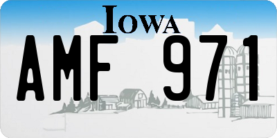 IA license plate AMF971