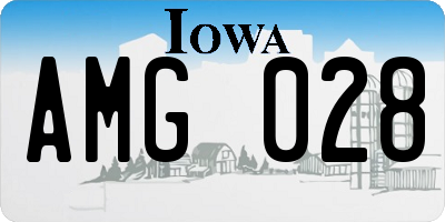 IA license plate AMG028