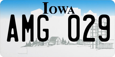 IA license plate AMG029