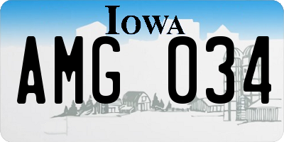 IA license plate AMG034