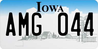 IA license plate AMG044