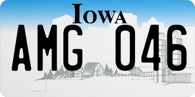 IA license plate AMG046