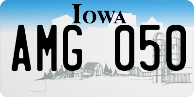 IA license plate AMG050