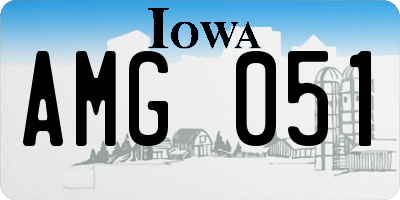 IA license plate AMG051