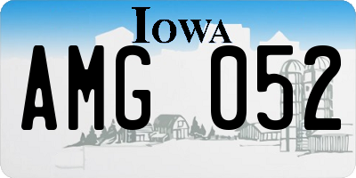 IA license plate AMG052