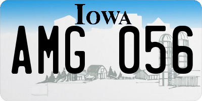 IA license plate AMG056