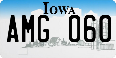 IA license plate AMG060