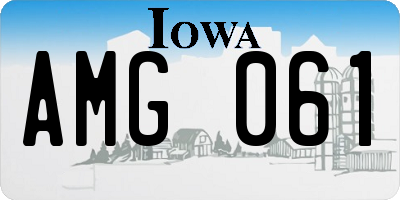 IA license plate AMG061
