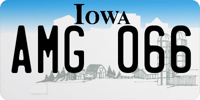 IA license plate AMG066