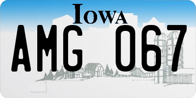 IA license plate AMG067