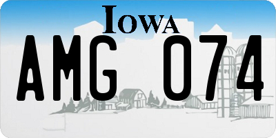 IA license plate AMG074