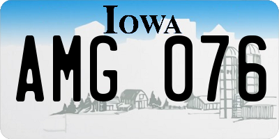 IA license plate AMG076