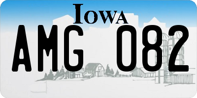 IA license plate AMG082