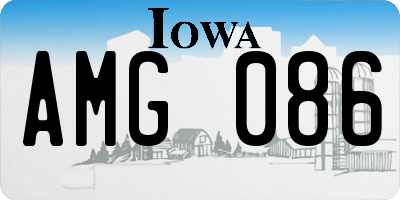 IA license plate AMG086