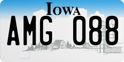 IA license plate AMG088