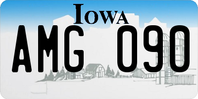 IA license plate AMG090