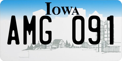 IA license plate AMG091