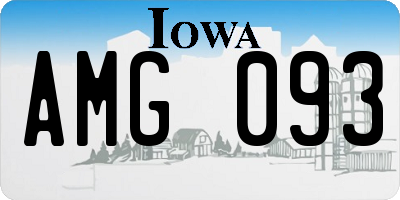 IA license plate AMG093