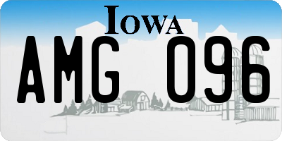 IA license plate AMG096