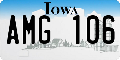 IA license plate AMG106