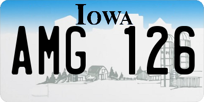 IA license plate AMG126