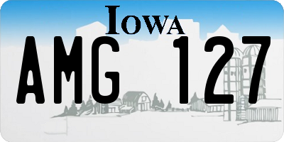 IA license plate AMG127