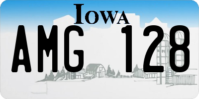 IA license plate AMG128