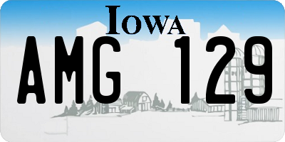IA license plate AMG129