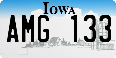 IA license plate AMG133