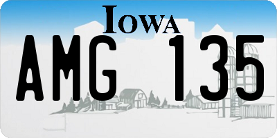 IA license plate AMG135