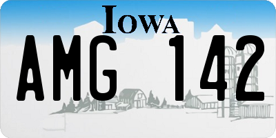 IA license plate AMG142