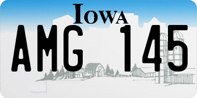 IA license plate AMG145